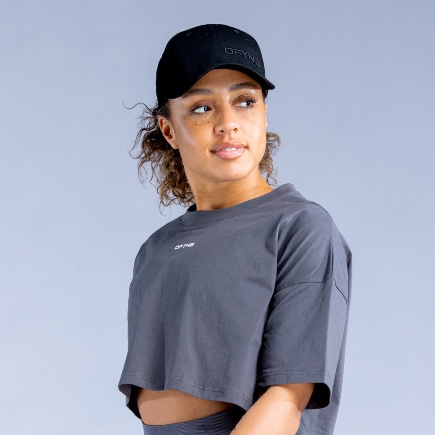 Dfyne Akcesoria czarny sygnowana czapka JFL26T127