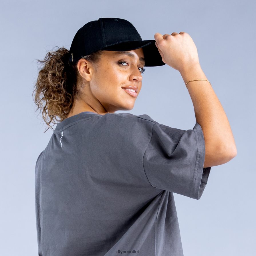 Dfyne Akcesoria czarny sygnowana czapka JFL26T127