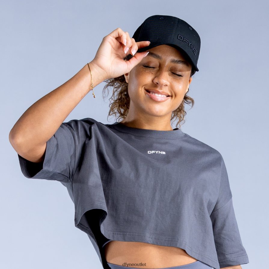 Dfyne Akcesoria czarny sygnowana czapka JFL26T127