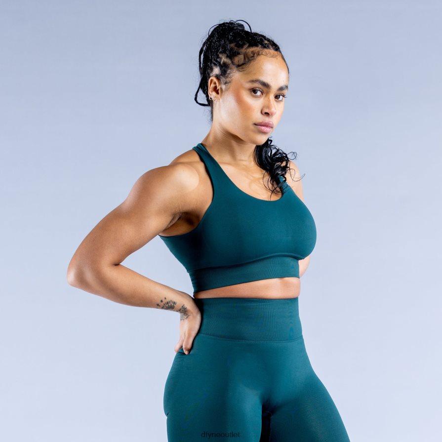 Dfyne najfatalniejszy ciemna szmaragdowa zieleń dynamiczny biustonosz sportowy JFL26T42