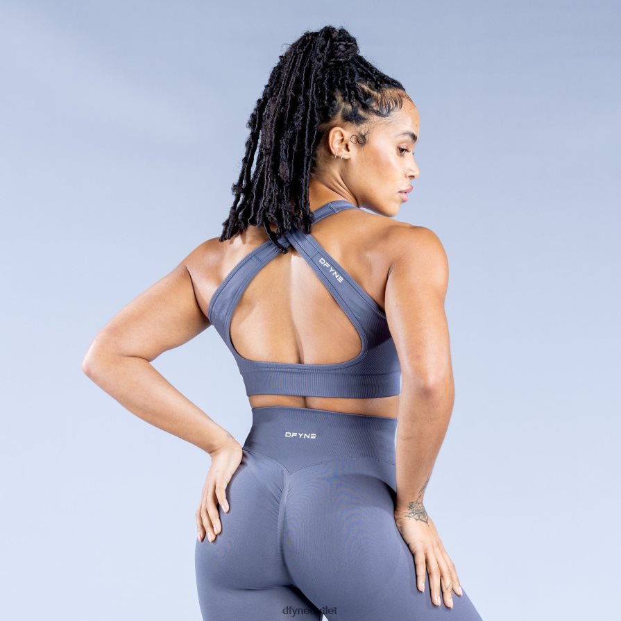 Dfyne najfatalniejszy ciemnoszary kamień dynamiczny, bezszwowy biustonosz sportowy JFL26T30