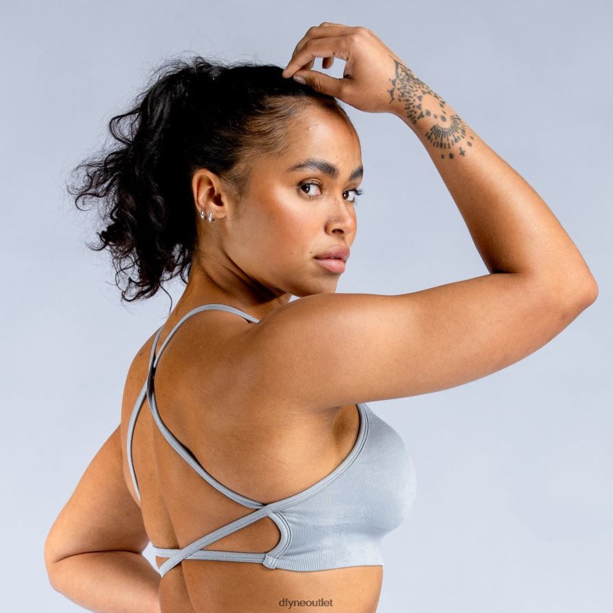 Dfyne najfatalniejszy jasnoszary kamień Dynamiczny biustonosz sportowy bez pleców JFL26T158