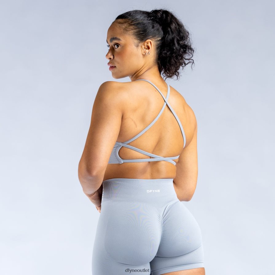 Dfyne najfatalniejszy jasnoszary kamień dynamiczny biustonosz sportowy bez pleców 2 JFL26T142