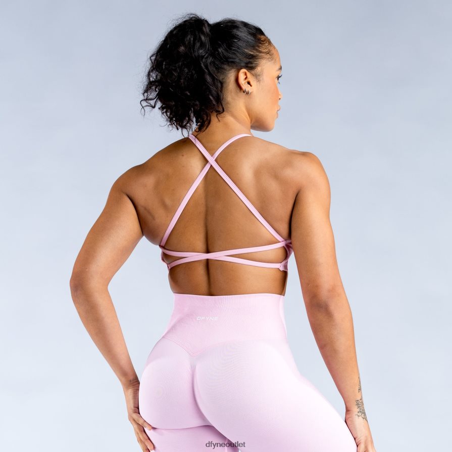 Dfyne najfatalniejszy jasny róż w kolorze różu Dynamiczny biustonosz sportowy bez pleców JFL26T155