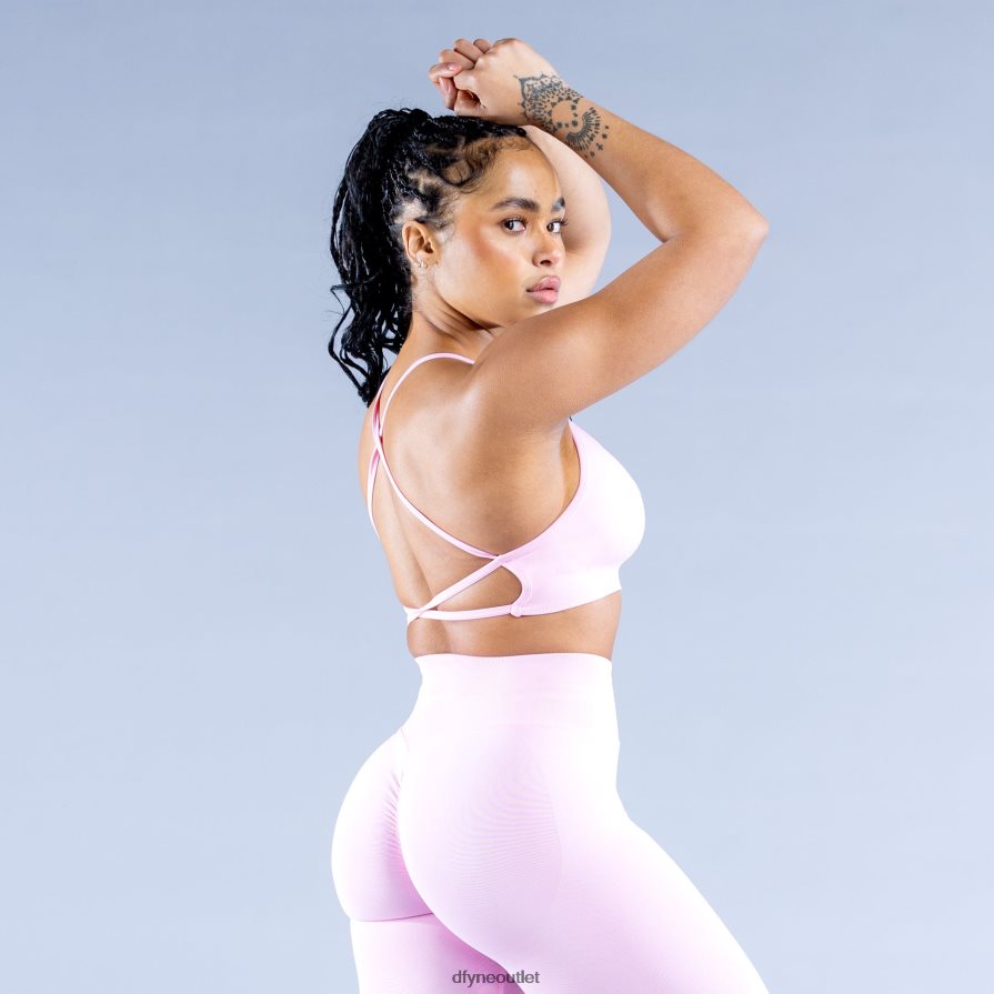 Dfyne najfatalniejszy jasny róż w kolorze różu dynamiczny biustonosz sportowy bez pleców 1 JFL26T3