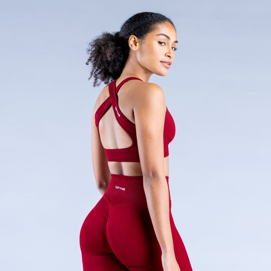 Dfyne najfatalniejszy karmazynowy dynamiczny, bezszwowy biustonosz sportowy JFL26T41