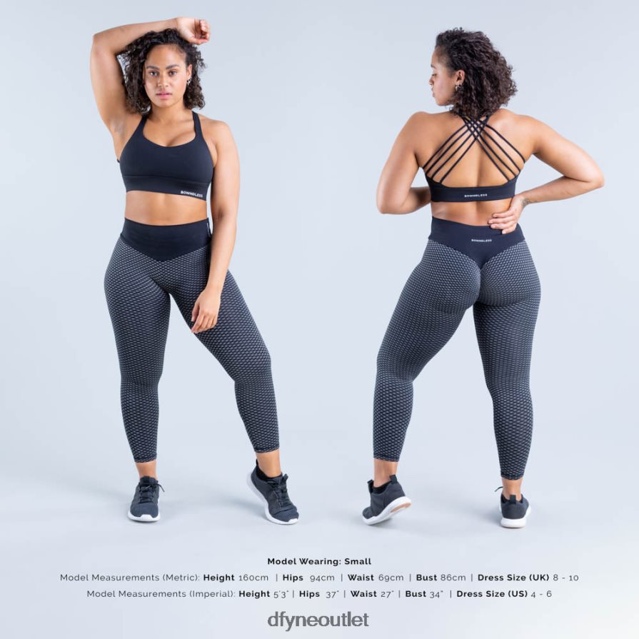 Dfyne najfatalniejszy matowa czerń Biustonosz sportowy Origin zapewniający średnie wsparcie JFL26T117