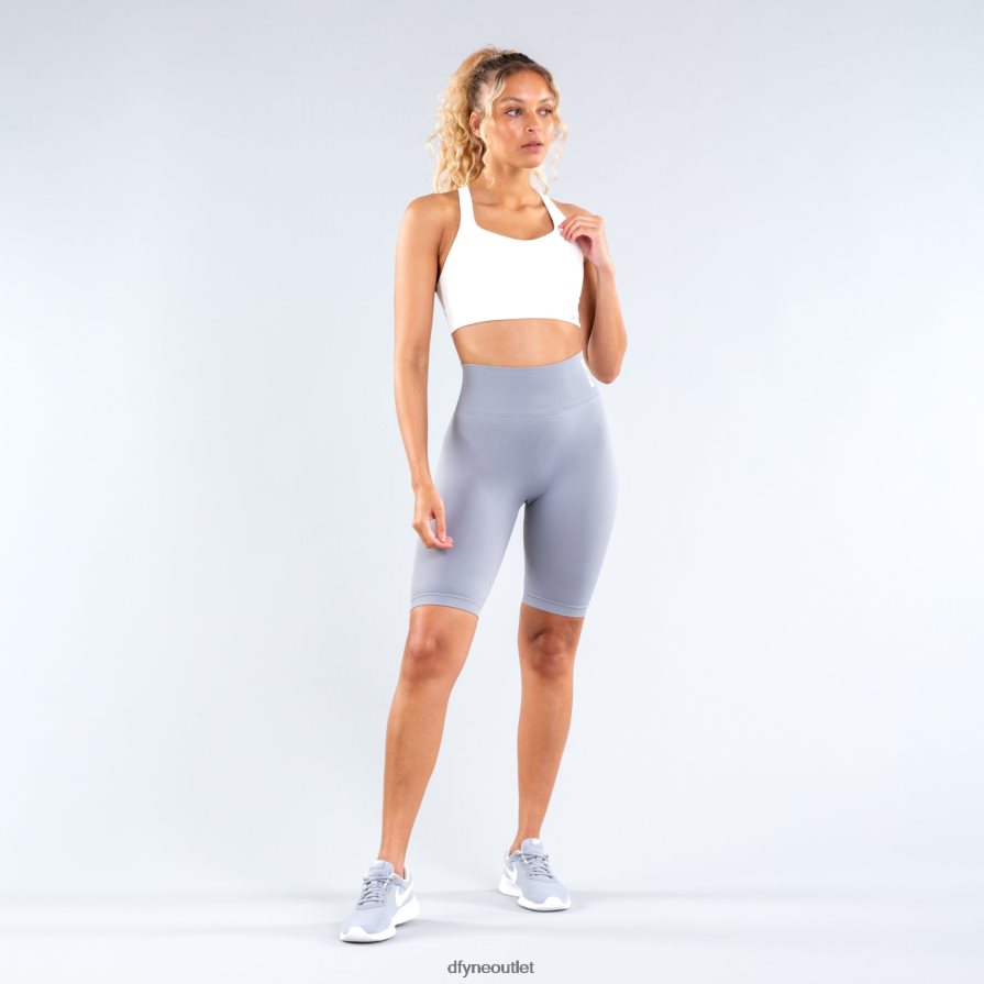 Dfyne najfatalniejszy matowy biały Biustonosz sportowy Origin zapewniający średnie wsparcie JFL26T116