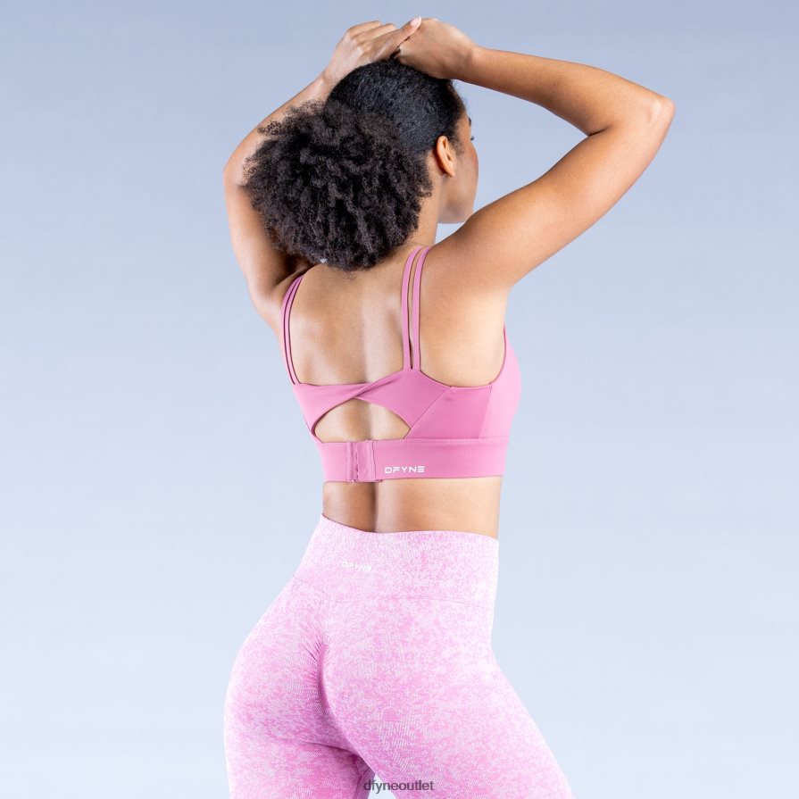 Dfyne najfatalniejszy matowy ciemny róż Biustonosz sportowy Origin zapewniający wysokie wsparcie JFL26T21