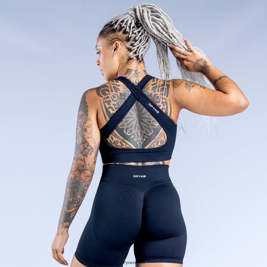 Dfyne najfatalniejszy północna czerń dynamiczny, bezszwowy biustonosz sportowy JFL26T29