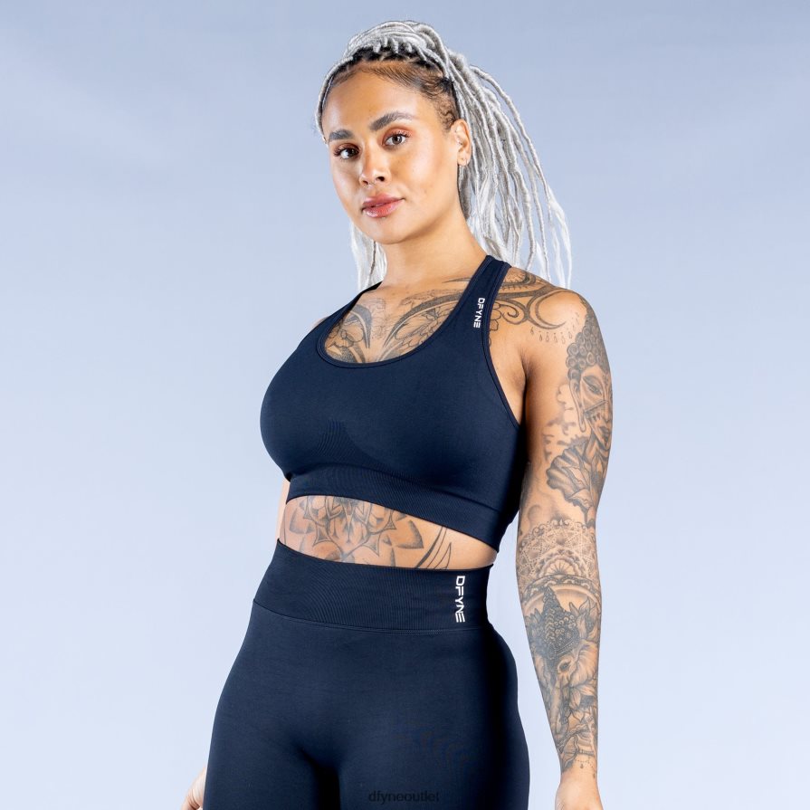 Dfyne najfatalniejszy północna czerń dynamiczny, bezszwowy biustonosz sportowy JFL26T29