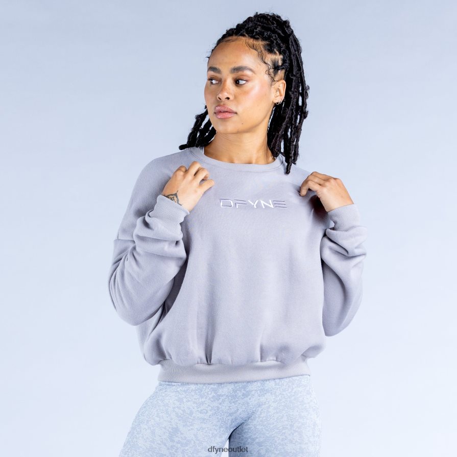 Dfyne najfatalniejszy kamienny szary Luksusowy sweterek Revive 2 JFL26T34