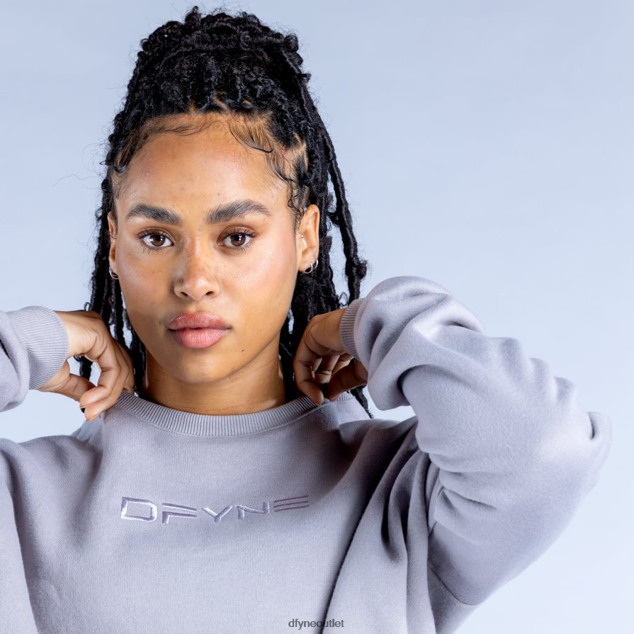 Dfyne najfatalniejszy kamienny szary Luksusowy sweterek Revive 2 JFL26T34