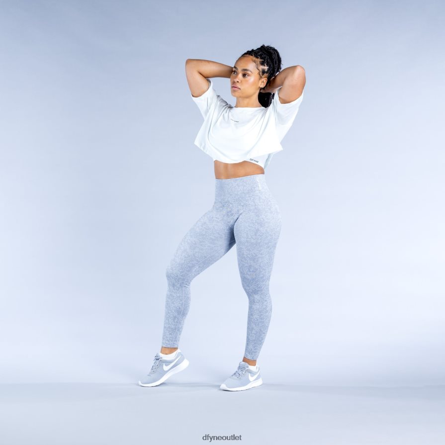 Dfyne odzież biały krótki top ożywiający JFL26T87