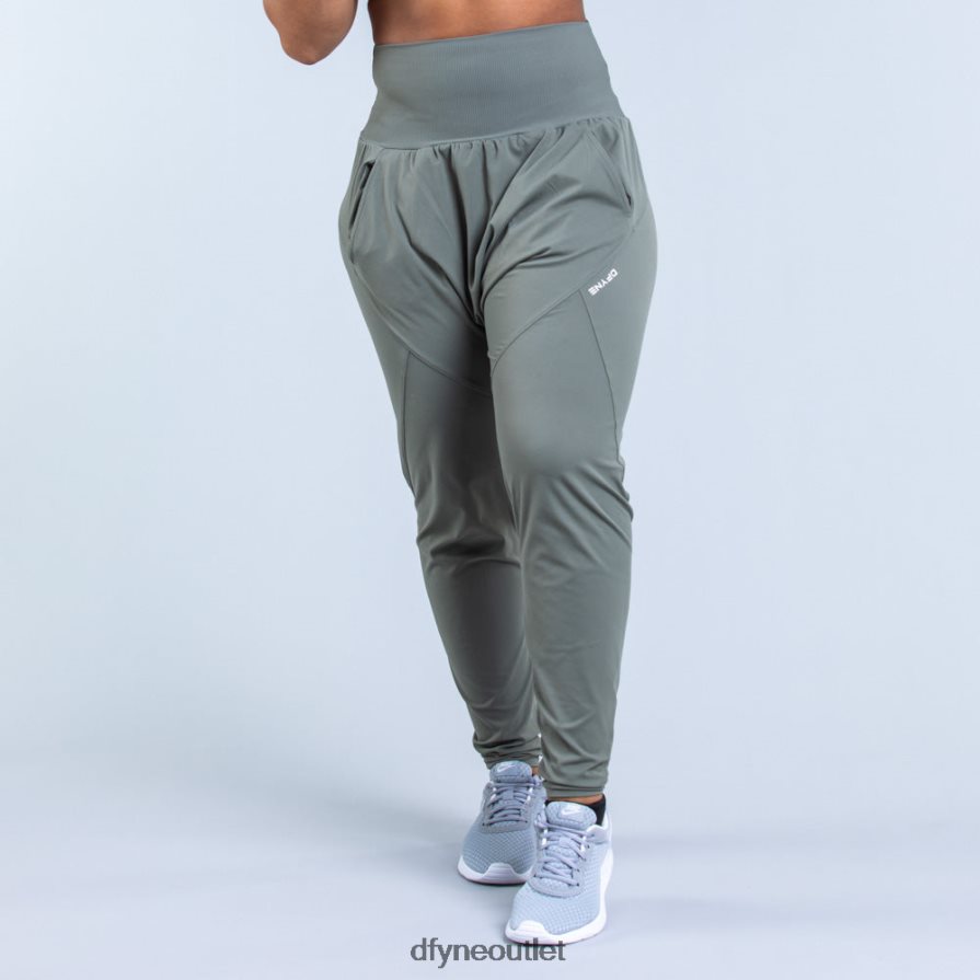 Dfyne statki zieleń mchu Zwężane joggery Origin Harem 3 JFL26T101